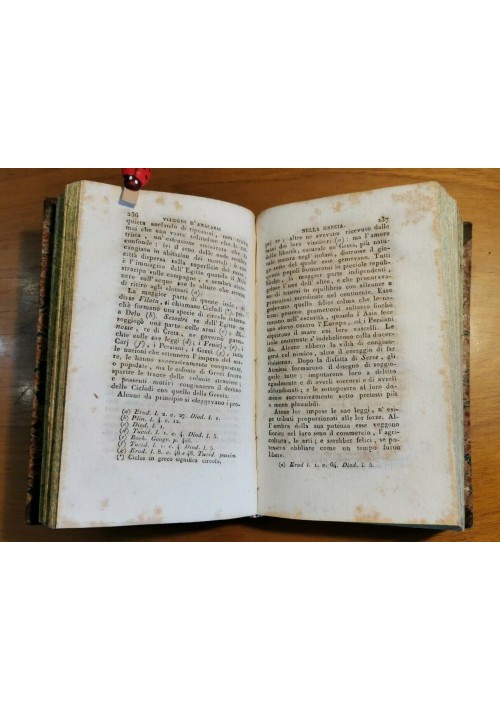 VIAGGIO DI ANACARSI IL GIOVINE IN GRECIA tomi 13 e 14 - 1824 Tramater Libro Antico